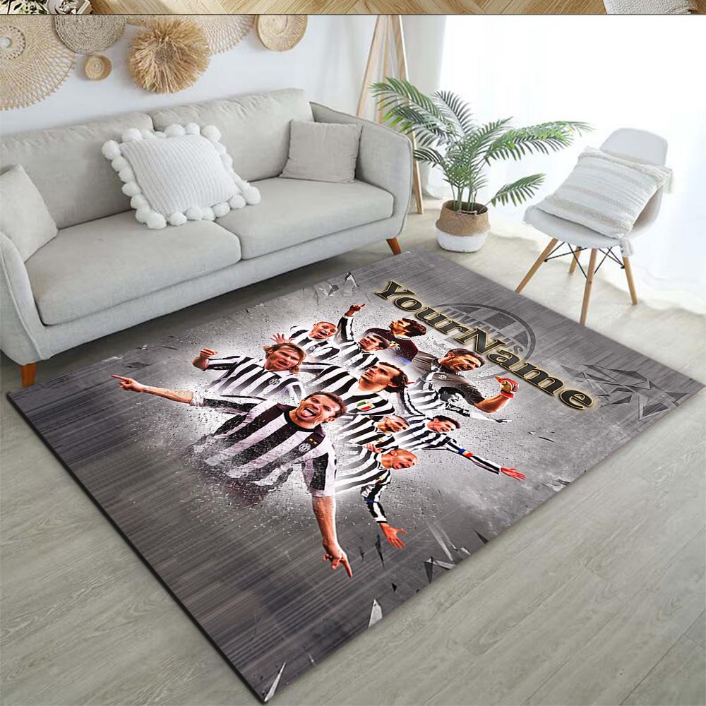 Juventus Customized Name Area Rug Perfect for Study Room Playrooms Kitchen Decorate Room Antislip Carpet Office Home Decor