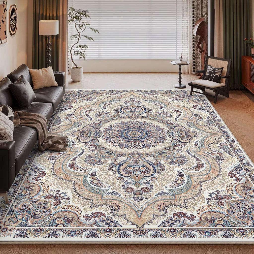 European High-end Luxury Carpet Living Room Sofa Rug Home Decoration Large Bedroom Vintage Persian Rug Non-slip Coffee Table Mat