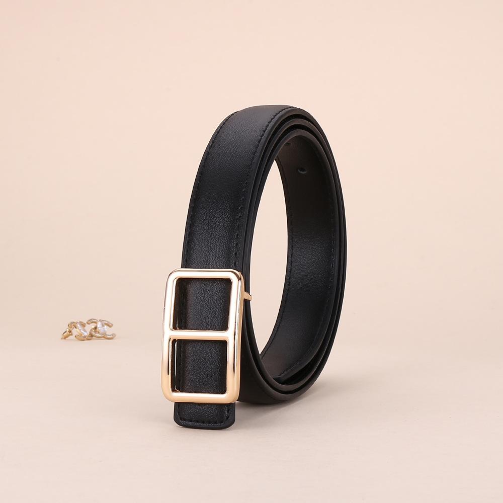 Leather Belt Ladies Casual Business Simple Belt Decorated Jeans Belt Haute Couture