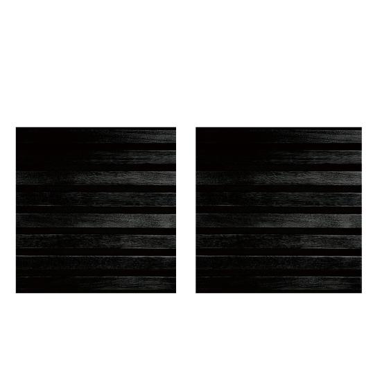 2 Pcs Peel And Wood Grating Stripe Stick Backsplash Tile Self-Adhesive Wallpaper Faux