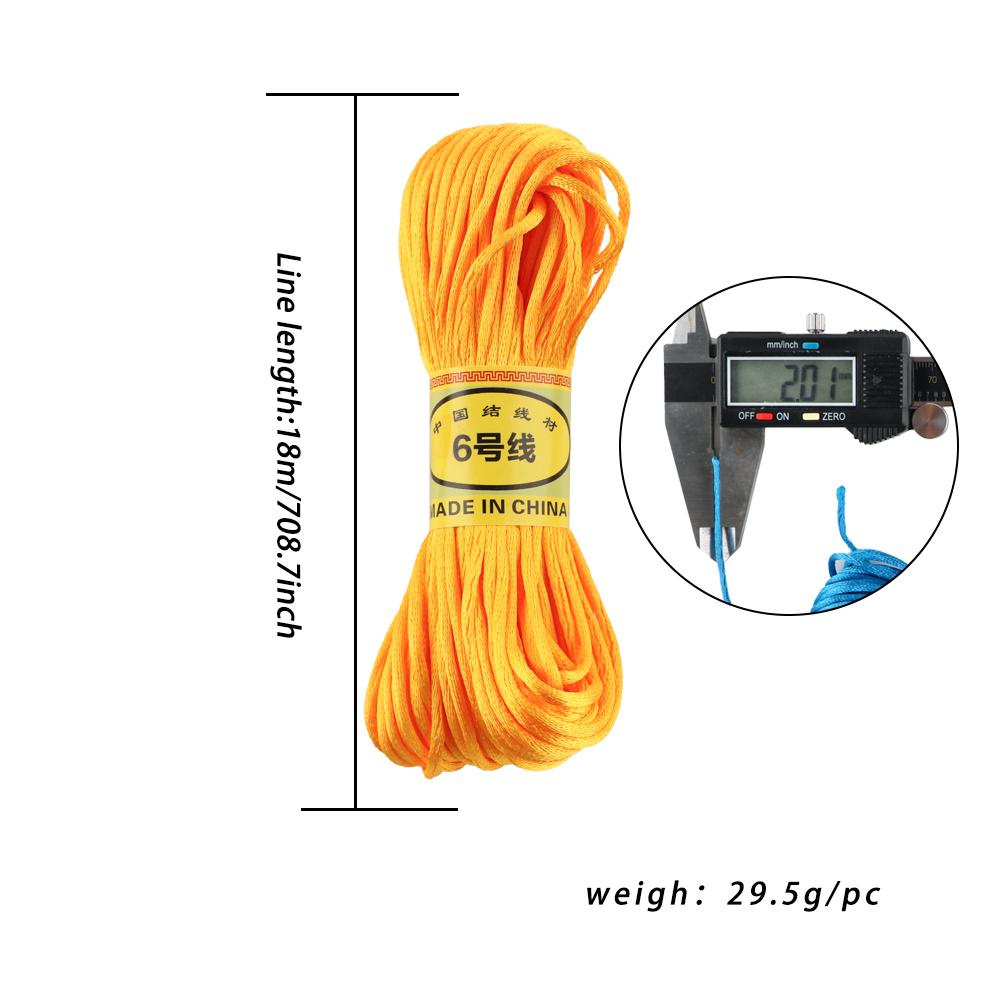 2mm 18m/Lot Satin Nylon Trim Cord Rattail Cord Chinese Knot Satin Beading Cords Braided Shamballa String Thread