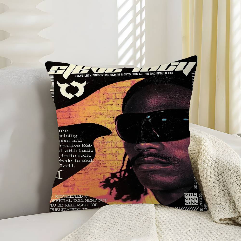 

Singer Steve Lacy Cushion Cover Inches Farmhouse Decor Home Throw Pillow Covers for Couch Decorations 30x30 cm