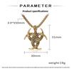 Retro Viking Design Celtic Knot Pendant Necklace for Men Stainless Steel Trendy