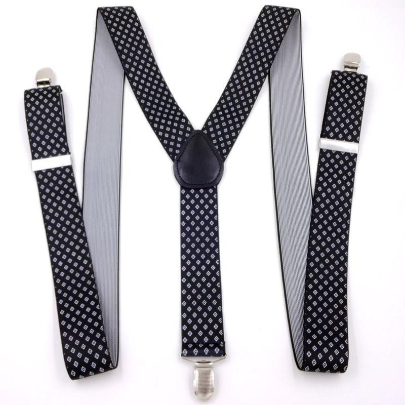 Adjustable Elastic Suspenders for Men & Women - Non-Slip Three-Clip Straps for Formal or Casual Wear