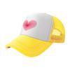 Pink Heart Logo Mesh Trucker Hat Breathable Baseball Cap Fashion StateUnisext Unisex Streetwear Accessory