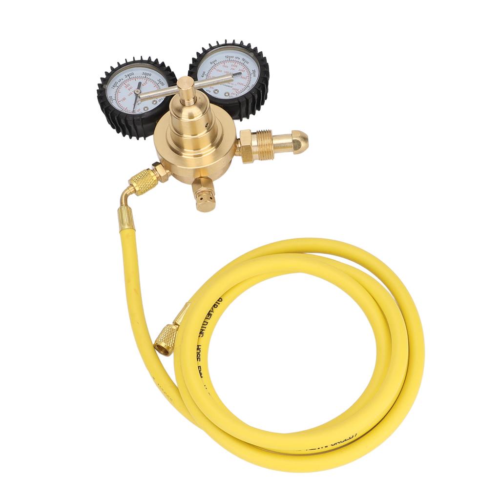 Nitrogen Pressure Gauge Nitrogen Gauge Nitrogen Pressure Gauge Regulator Test Kit Brass Inlet Outlet Connection with 200cm Hose