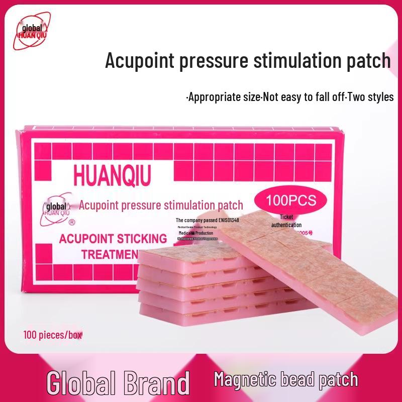 

100 Ear Acupoint Pressure Stimulation Patches - Magnetic Bead & Massage Seed Therapy Patches