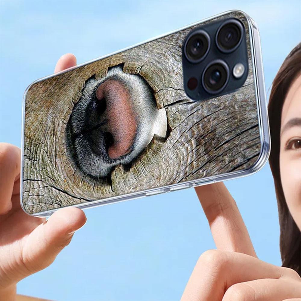 Show You Its Cute Dog Nose Clear Phone Case For Iphone 17 Air 16 Pro Max 15 Pro 14 Plus 17E 16E 11 13 12 Mini Cover Cases Fundas