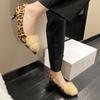 New Women's Pumps Faux Fur Boat Shoes Pointed Toe Med Heels Office Lady Shoes Black Slip On Thin Heels Dress Shoes Autumn