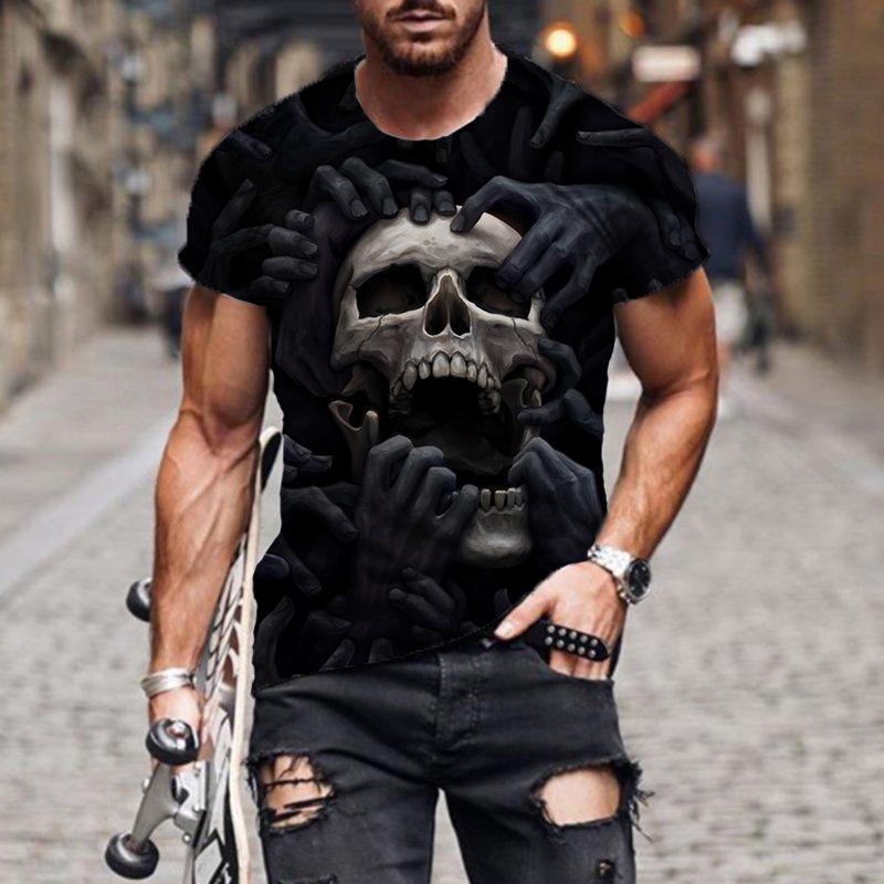 

Летняя футболка с короткими рукавами с 3D-цифровой печатью для мужчин 6XL