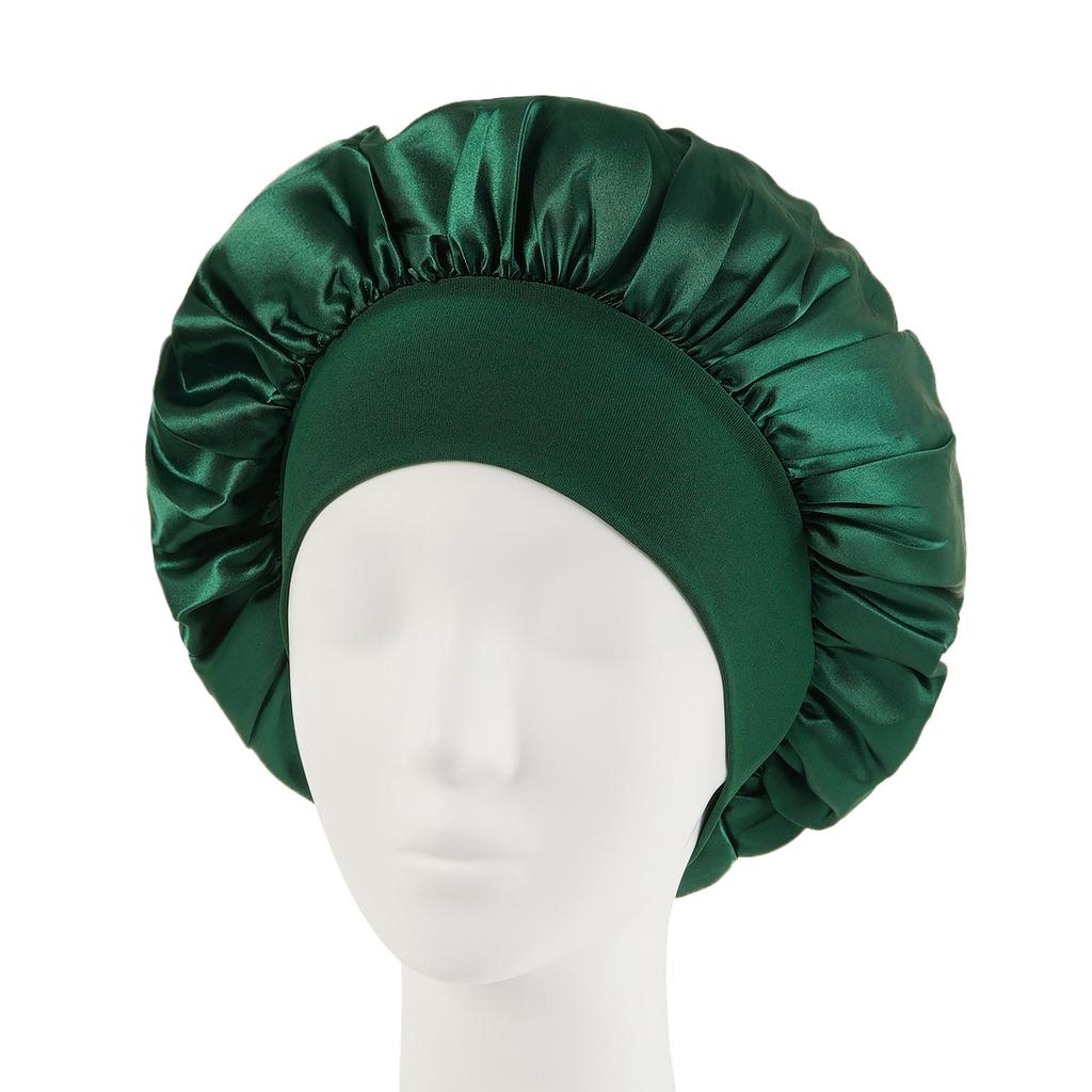 Wide Band Satin Sleep Cap Bonnet for Women Hair Care Curly Chemo and Postpartum 36 Colours