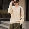 2026 A/W Women's Diamond Pattern Loose Knit Cardigan Sweater