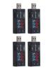 USB Current Voltage Meter 4 Pack with LCD Display for Real Time Monitoring of Voltage and Current for Chargers and Power Banks