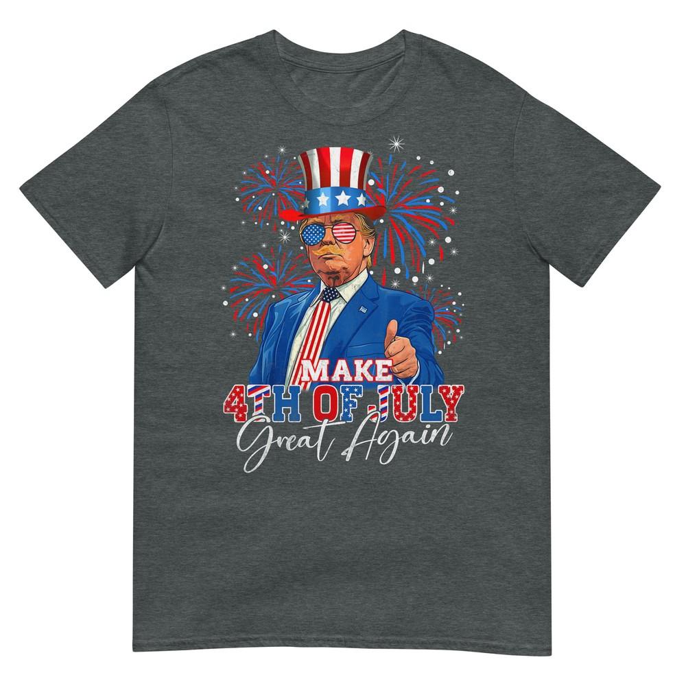 Make 4th Of July Great Again Patriotic Firework Donald Trump TShirt