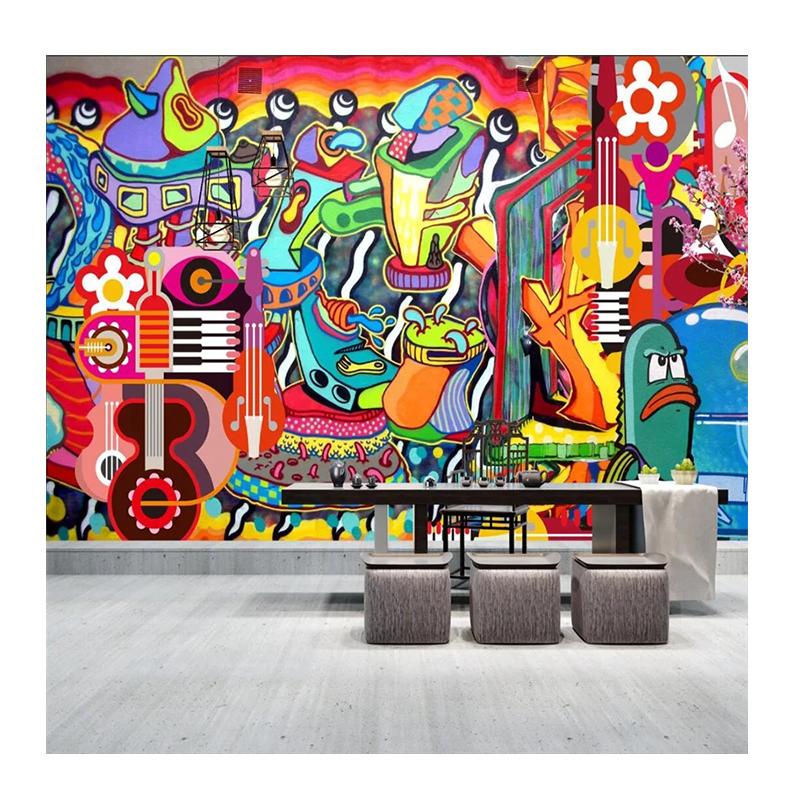 Large Graffiti Photo Wallpaper For Bar Cafe Club Restaurant Industrial Decor Mural Wallpaper