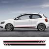 2PCS Car Side Stickers For VW Volkswagen Polo 6R 6C 9N2 9J GTI Auto Modification PVC Racing Style Decals Car Tuning Accessories