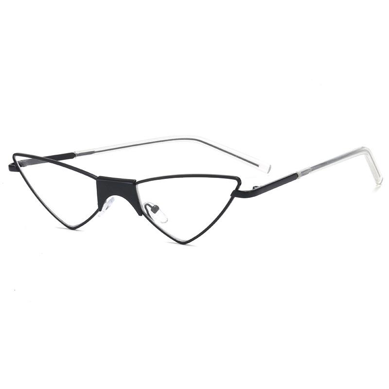 Men'S Personality Is Funny, Kitten Eye Sunglasses, Triangular Small Frame Glasses, Metal Trend Sunglasses.