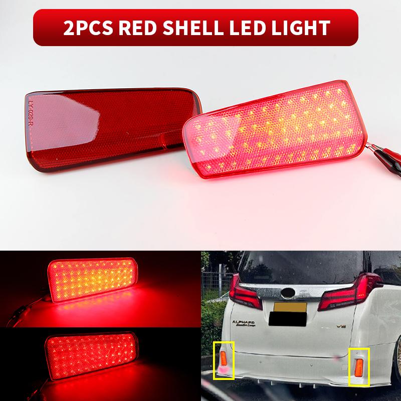 

2PCS Canbus LED Rear Bumper Reflector Tail Brake Light For Toyota Alphard Vellfire 30 Series 2015 2016 2017 2018 Car Accessories