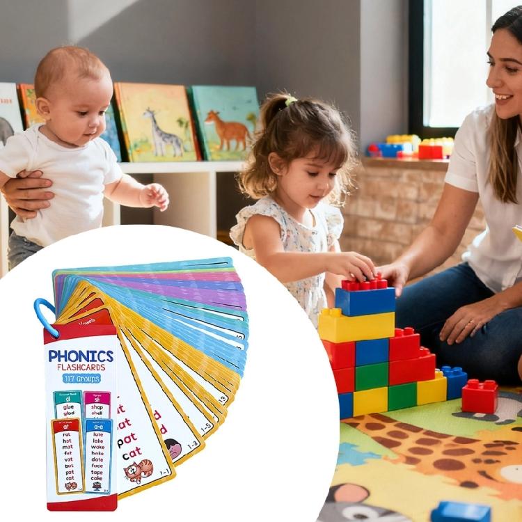 Friendly English Phonics Learning Cards Kids Interactive Spelling Practice Tool Quality Classroom Homeschool Materials
