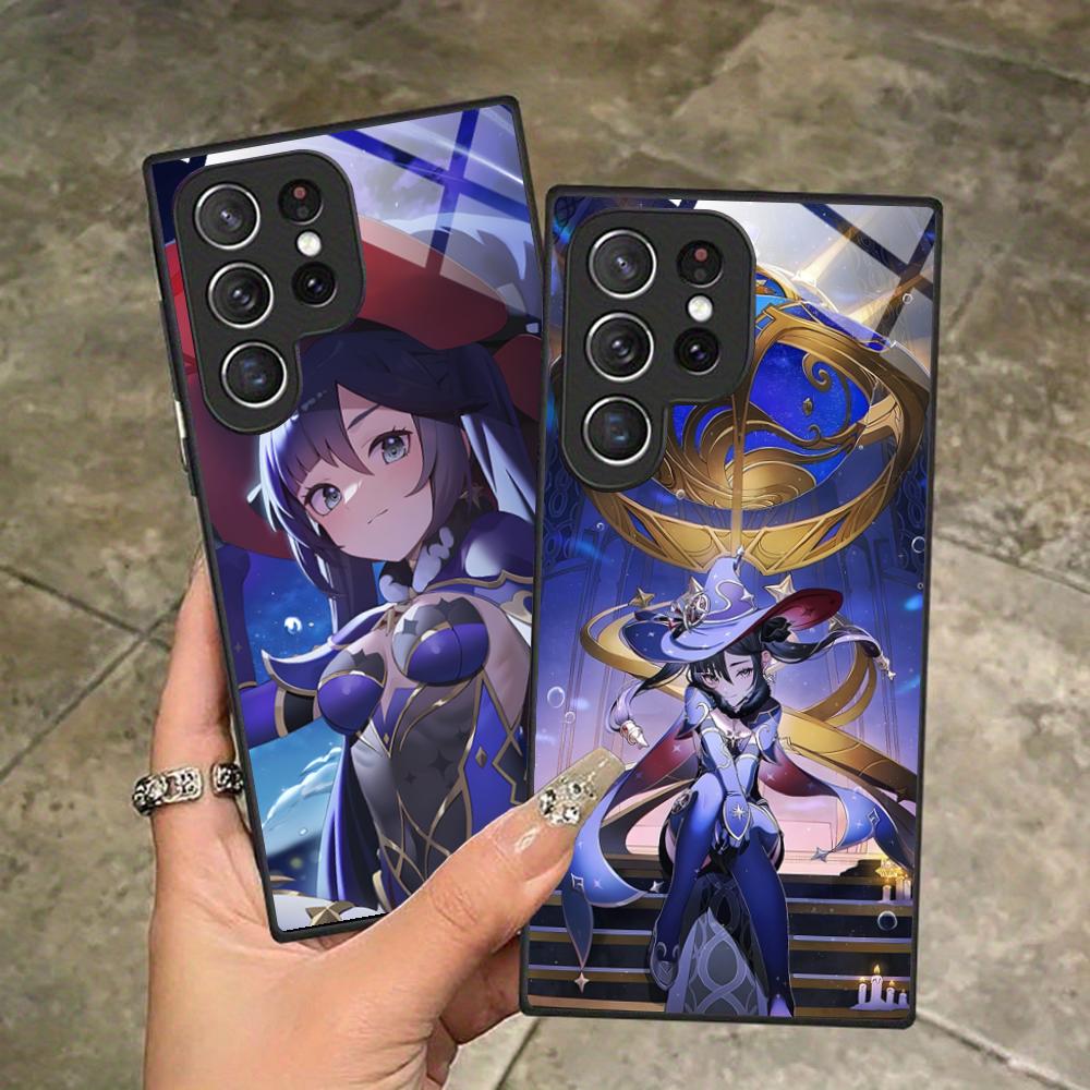 Game GI Mona Glass Mobile Phone Case for Samsung Galaxy A56 55 54 53 52 51 36 35 34 23 16 15 5G Colorful Cover