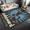 Skateboard Themed Carpet for Living Room - Skaters In Action Decor Suitable for Use As an Anti-slip for Living Room Bedroom Sofas