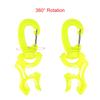 1Pc Outdoor Scuba Diving Double BCD Low Pressure Hose Clip Holder with Snap Hook Buckle(Green)