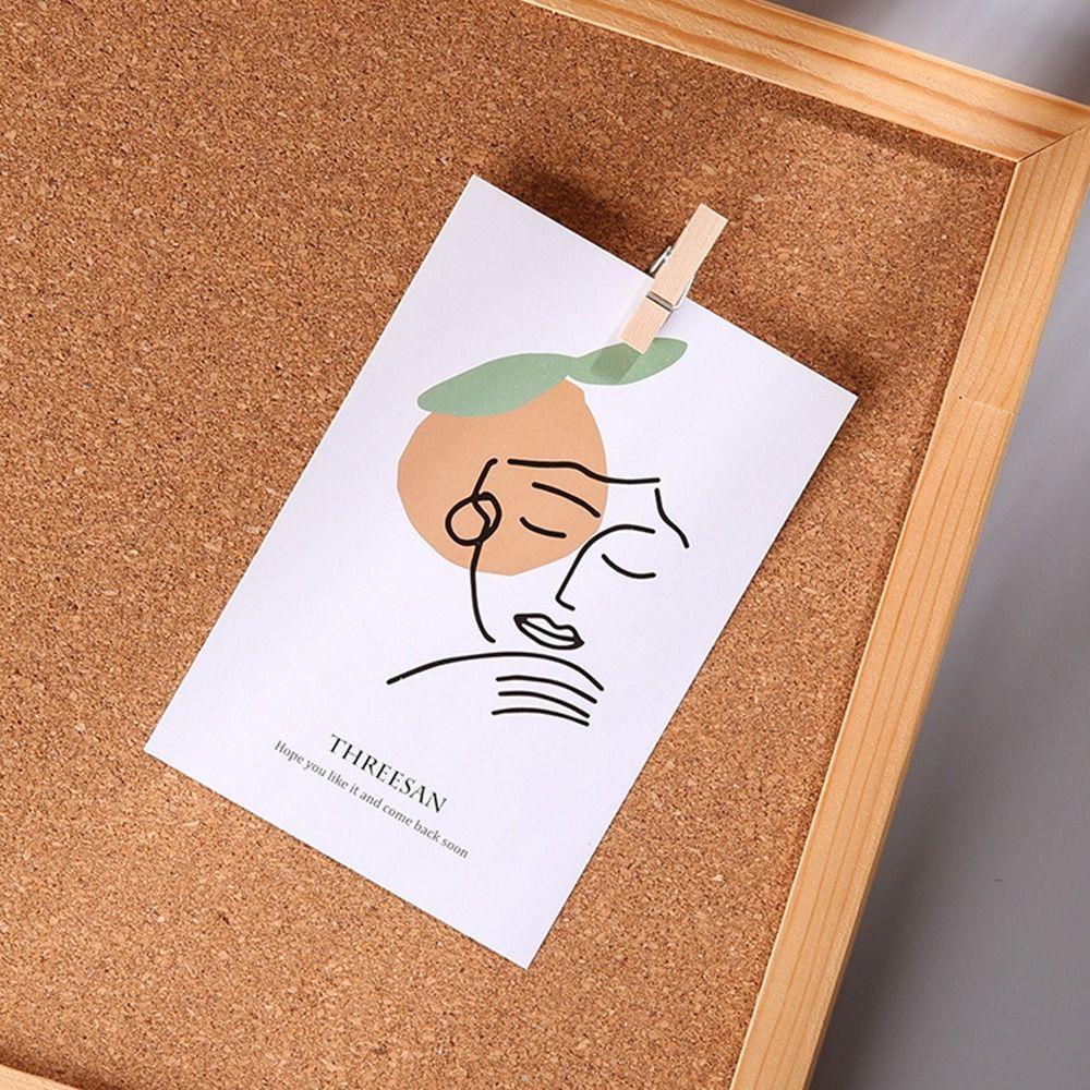 20Pcs/Box DIY Wooden Clip Push Pins Reusable Pushpins with Clips  Photo Wall Decor