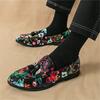 Fashion New Flower Tassels Patent Leather Casual Driving Shoes for Men Slip on Loafter Formal Wedding Dress Homecoming Zapatos