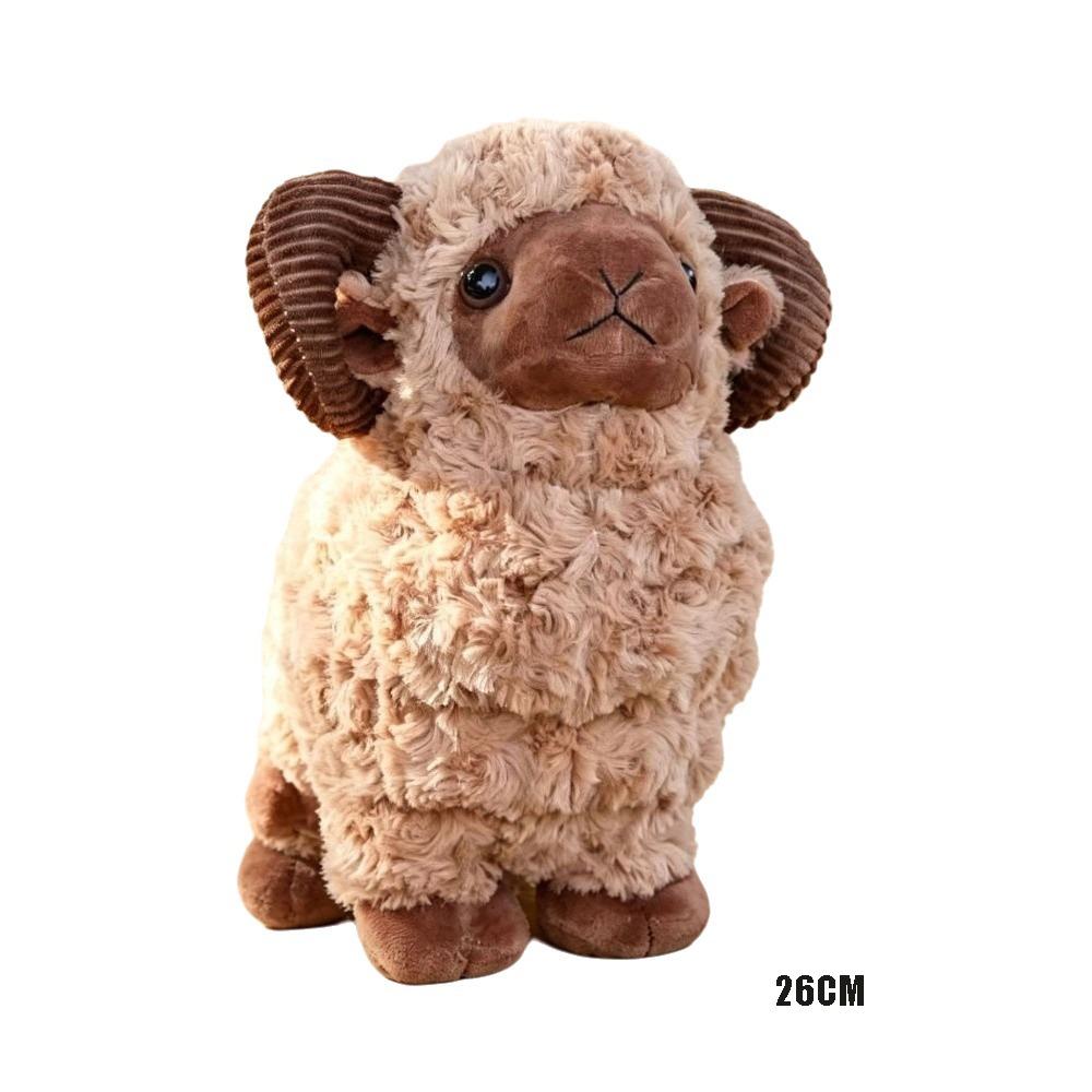 Soft Plush Sheep Plush Toy Fluffy Fur Lamb Plush Doll Gifts Year of the Sheep Mascot Birthday