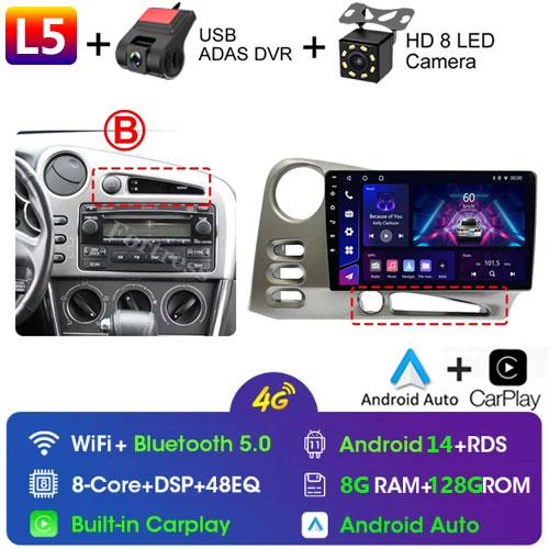 Dla PONTIAC Vibe 2003 - 2004 dla TOYOTA Matrix 2003 - 2008 System Android QLED IPS Ekran Dotykowy GPS Navi Radio Samochodowe Odtwarzacz Multimedialny