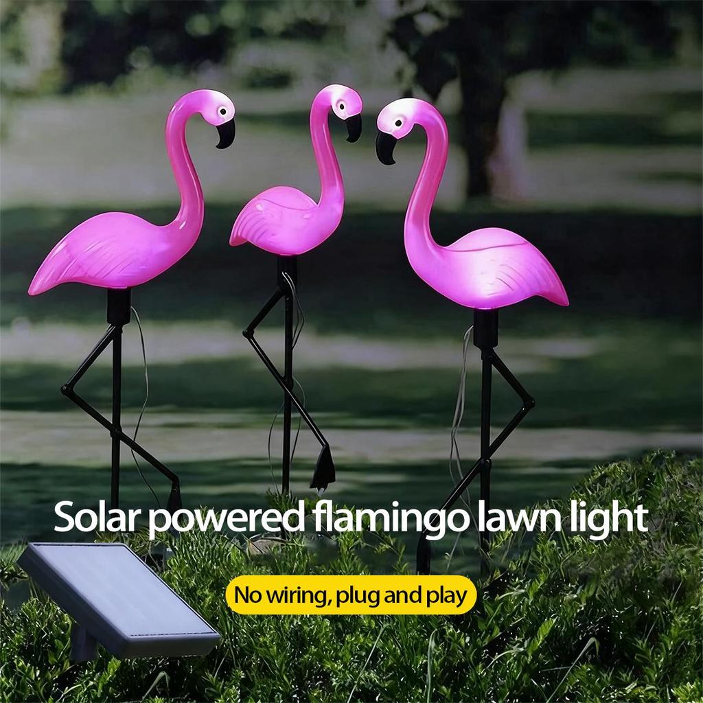 Outdoor Solar Flamingo Lawn Light: Waterproof Villa Garden Decor