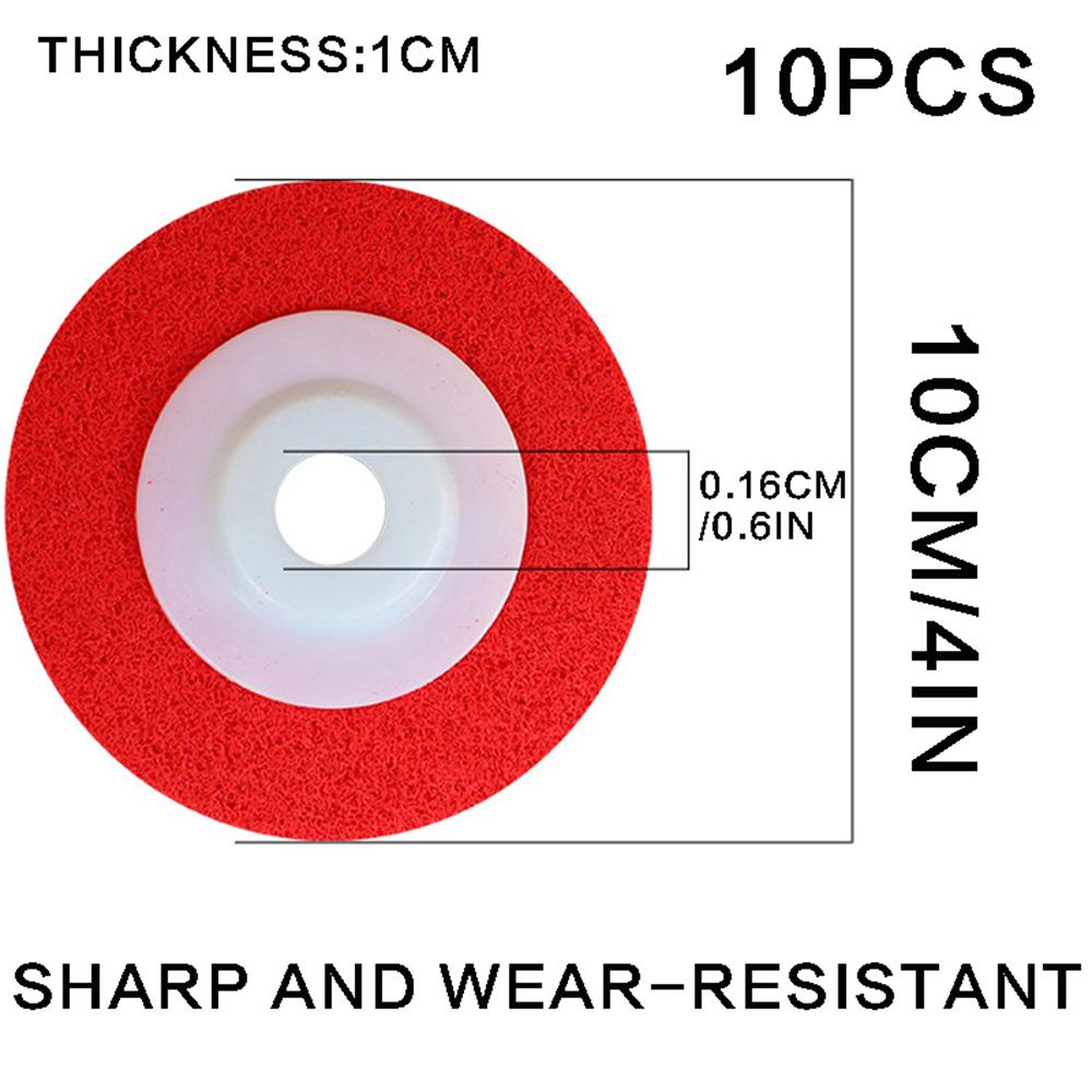100mm Nylon Fiber Polishing Wheel Non Woven Abrasive Disc 4'' Grinding Polishing Wheel for Metals Ceramics Marble Wood Crafts