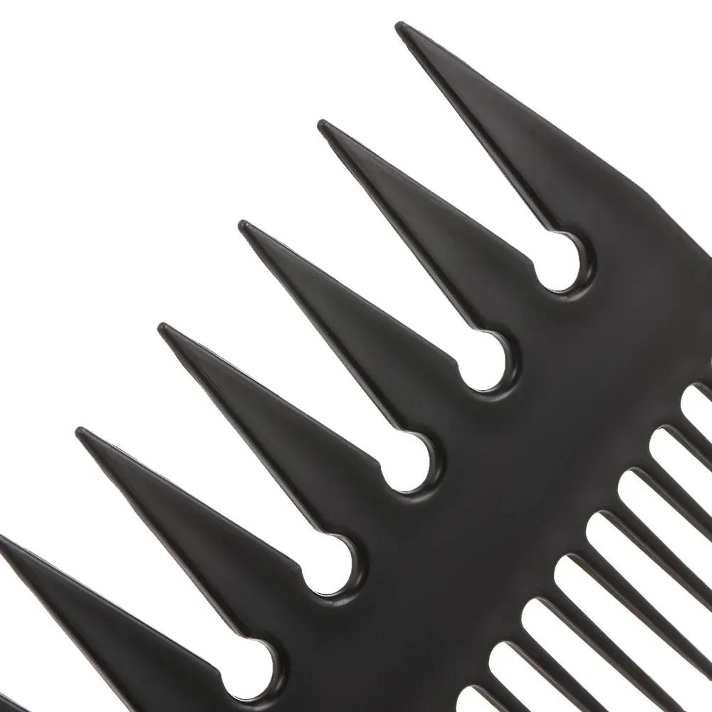Drei-in-Eins Plastik Kamm mit breiten Zinken zum Exfolieren, Antistatisches Herren Haarstyling Werkzeug, Speziell für Echthaarperücken
