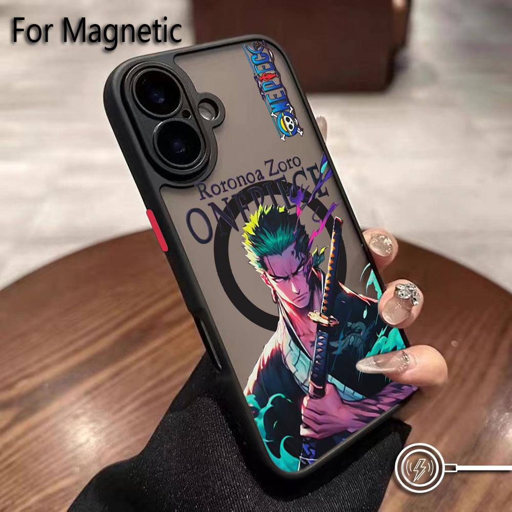 Anime Ones Pieces Luffys Zoros Phone Case For Samsung Galaxy S25 S24 S23 S22 S21 S20 FE Plus Ultra 5G Matte Magnetic