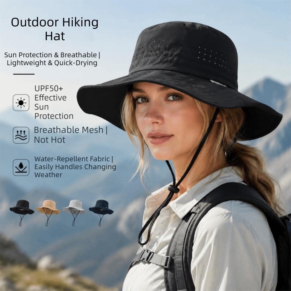 Wide Brim Sun Protection Bucket Hat Breathable Mountaineering Cap Wide Brim Fisherman Hat Fishing