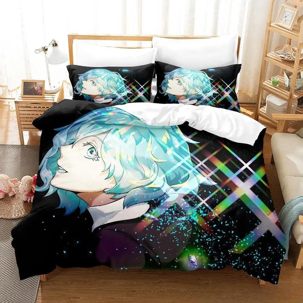 3D-Druck Anime Houseki no Kuni Bettwäsche-Set Einzelbett Twin Full Queen King Size Weiche Bettbezüge für Schlafzimmer von Erwachsenen und Kindern