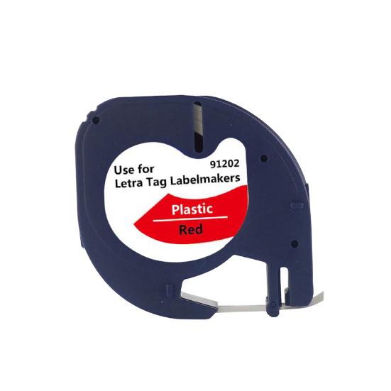 Plastic Label Tape 12mmx4m Compatible for DYMO Letra Tag 100H 100T 2000 Printer