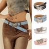 Denim Retro Fashion Belt Butterfly Wide Edge Waist Belt New Casual Versatile Belt