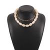 2Pcs/Set Stone Colorful Resin Necklace Bead Clavicle Chain Creative Stone Beads Short Choker  Girls