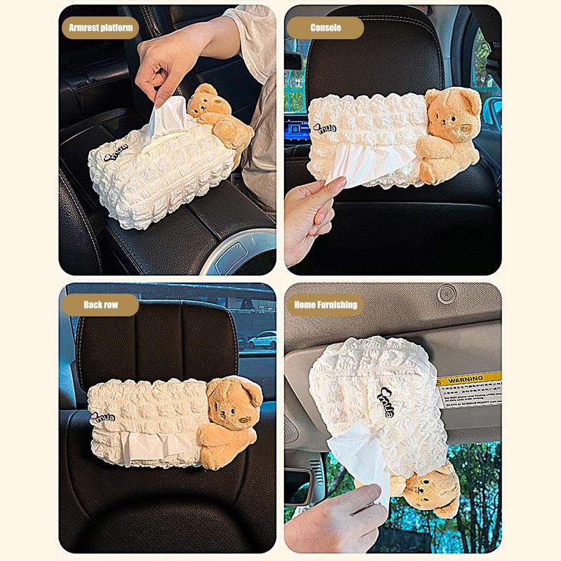 Animal Tissue Box Outdoor Camping Napikin Holding Bag Organizer Decor Outdoor Camping Napkin Holding Bag Cute Car Napkin Holder