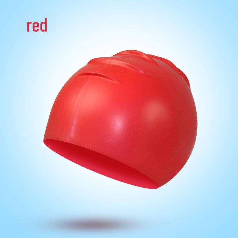 Silicone Waterproof Swimming Cap for Long Hair - Professional Diving Protection, Solid Color