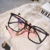 Unisex Übergroße Quadratische Brille mit Dickem Rahmen – 16cm, Geeignet für Gläser oder Myopie-Brillen