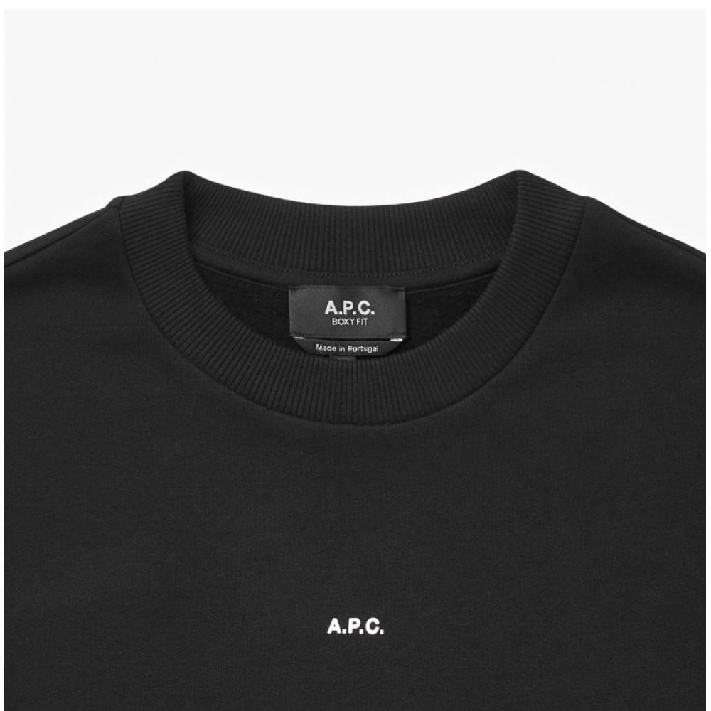 ApeSSe Cohbx H27910 Tzc Noir Blanc Micro Logo Boxy Men S SweatShirt