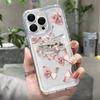 Super fairy pink butterfly suitable for iphone16promax mobile phone case transparent apple 15 anti-drop 14pro13/12