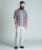 Schott RAYON SHIRT PYTHON Rayon Size Shirt, Python, Men's, L, 437, Lavender, 782-5123010