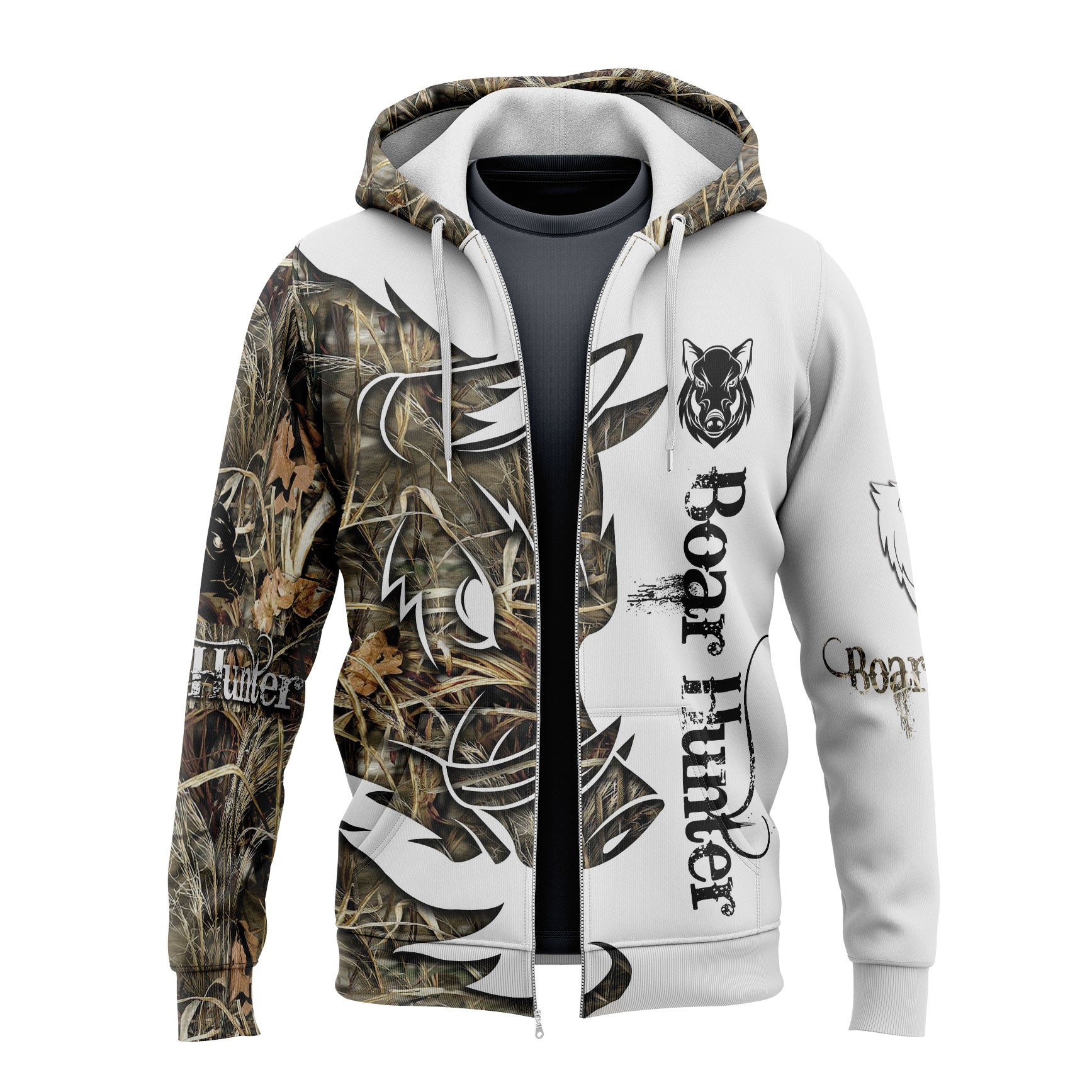 

Новый уличный охотничий кабан, охотничий камуфляж с татуировкой и 3D принтом, мужская толстовка с капюшоном, новая модная уличная одежда, толстовки на молнии, повседневная куртка 6XL