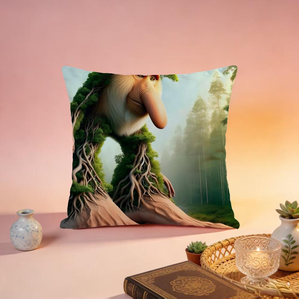 Fashion IItalian Brainroting Cushion Cover Premium SkinFriendly Pillow Case MultiPurpose for Home Office Travel