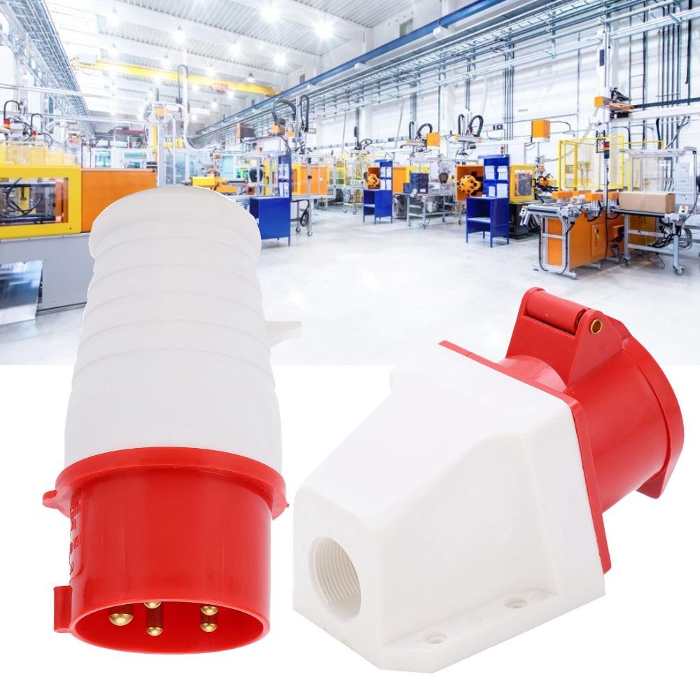 1 Set 16A Industrial Plug Connector 5Pin Plug & Socket Industrial Plug Socket  Outdoor/Indoor