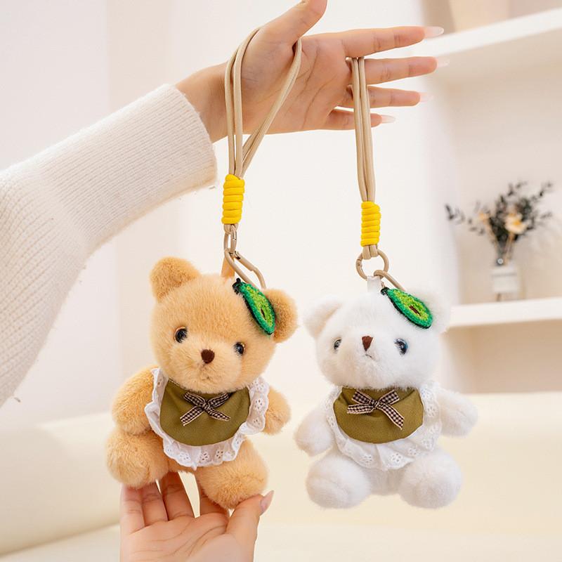Bear Wear Dress Plush Keychain Stuffed Doll Pendant Backpack Decoration Gift