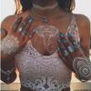 White Lace Arm flower Waterproof Body Art Temporary Tattoos Henna Stickers Tattoo Sticker Simulated
